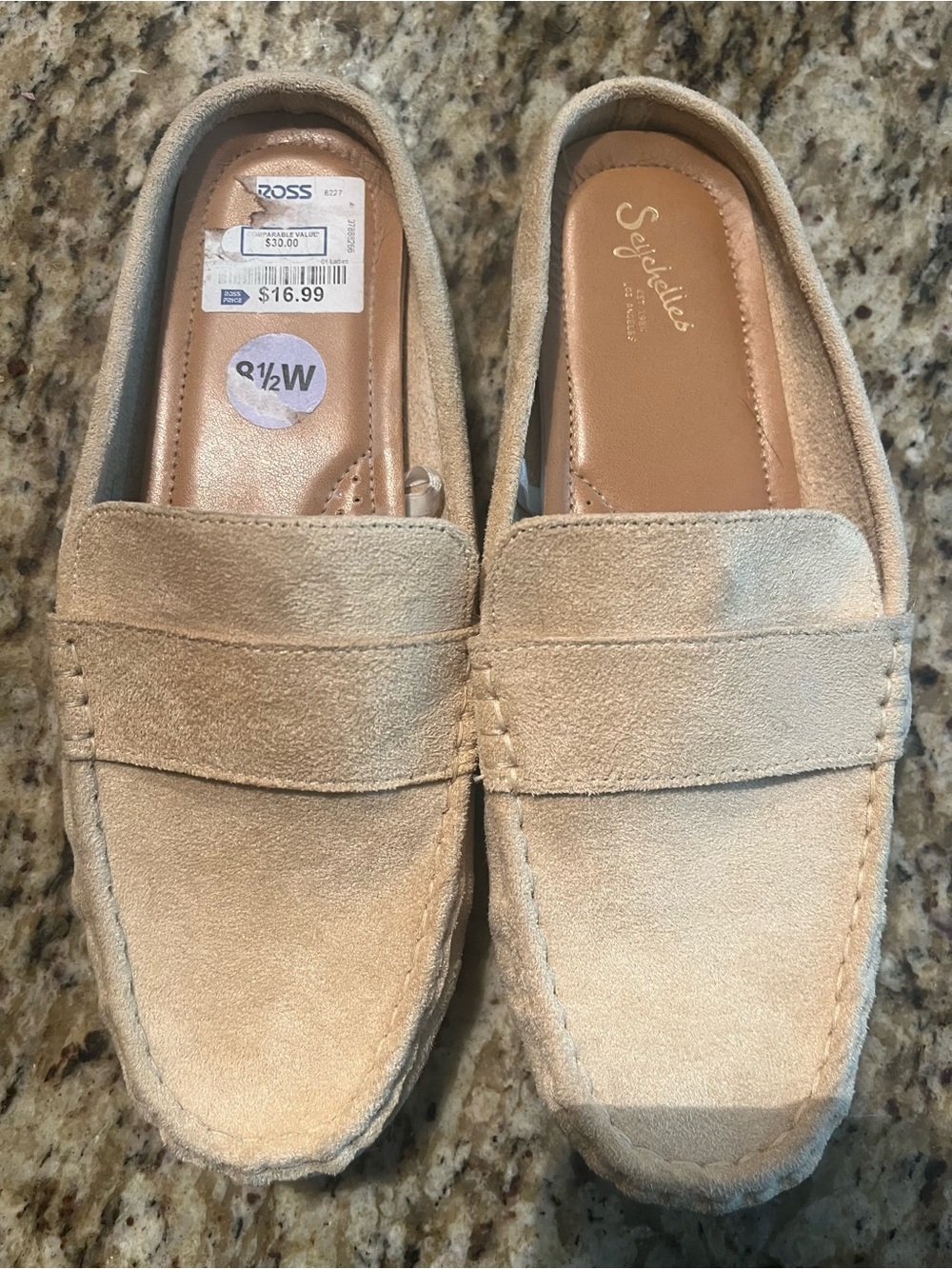 Seychelles Beige Suede Penny Loafers